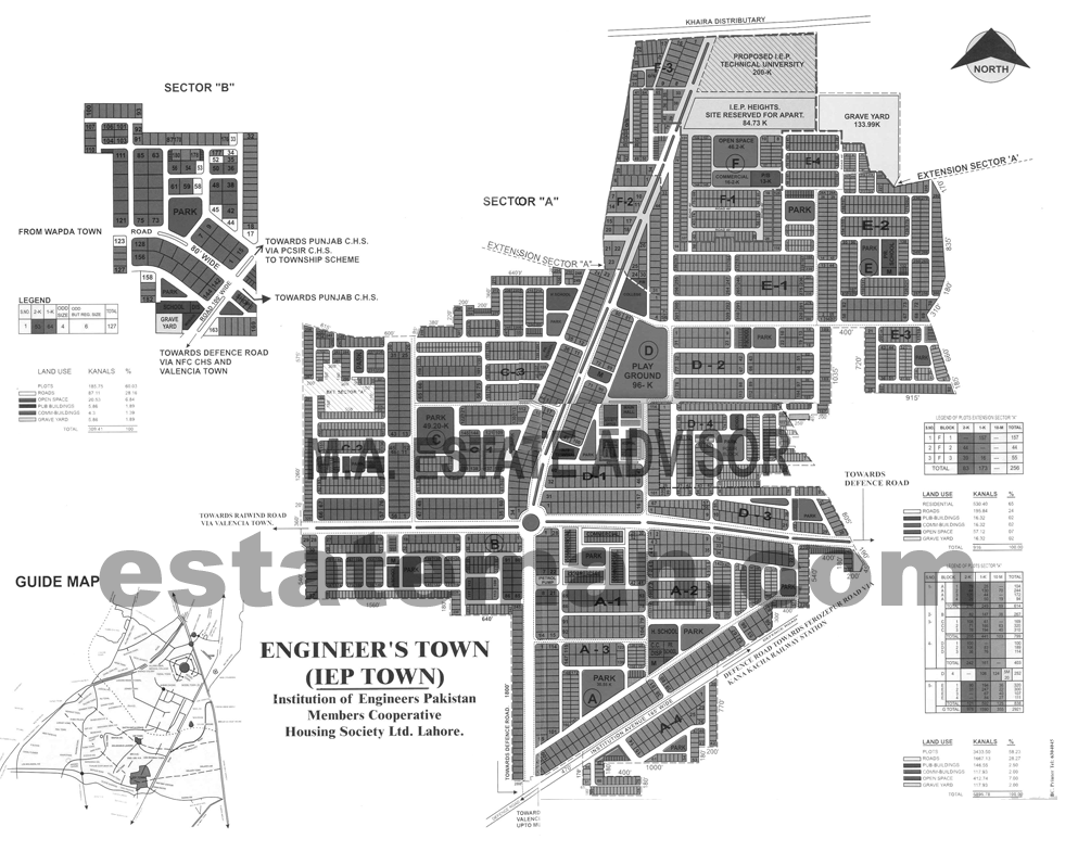 Engineer's Town. Please click on different areas of map  to get it enlarge.