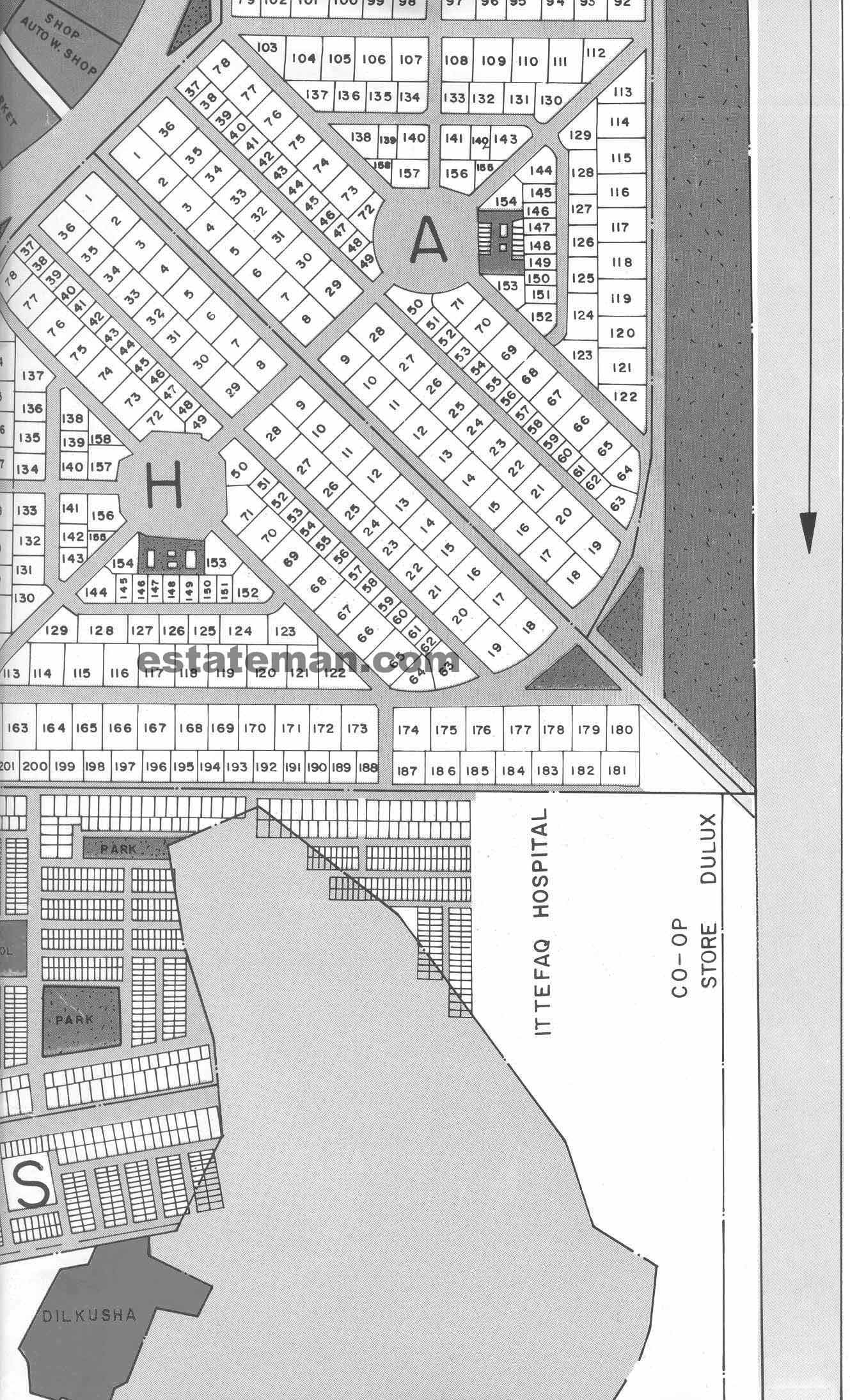 Model Town (Map Area 6) Click on Map Navigation Buttons as required.