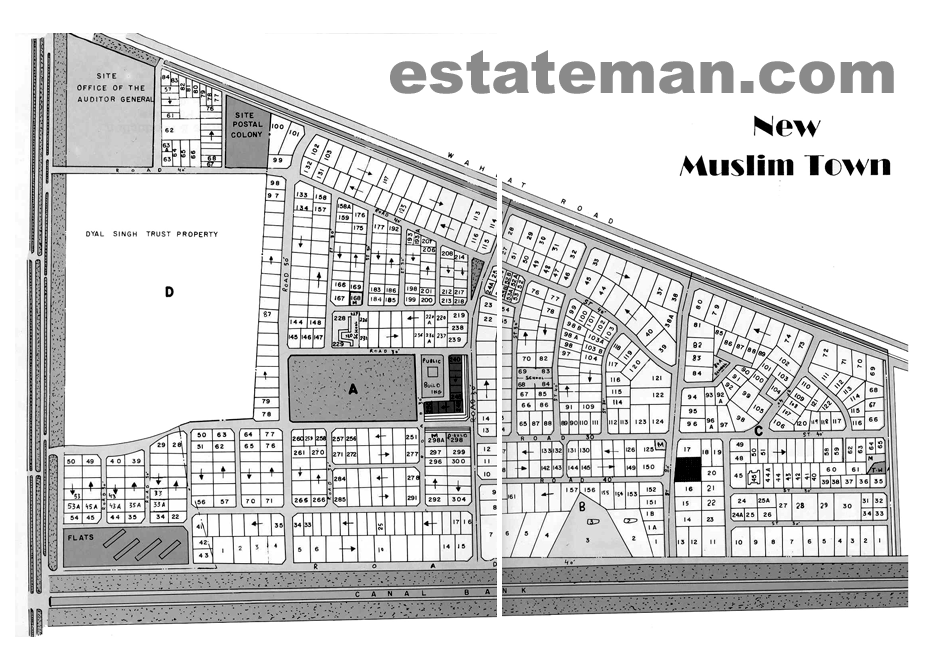 New Muslim Town. Please click on different areas of map  to get it enlarge.