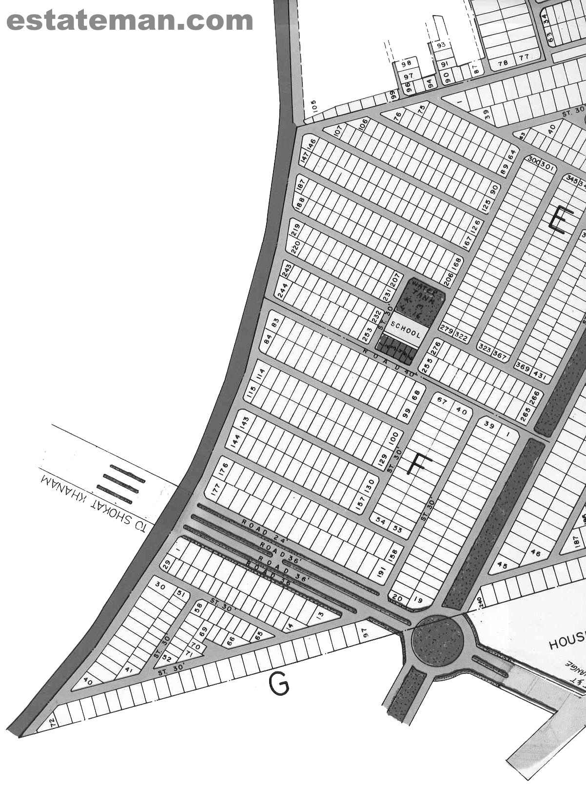 PIA Employee's Housing Society (Map Area 3)  Click on Map Navigation Buttons as required.