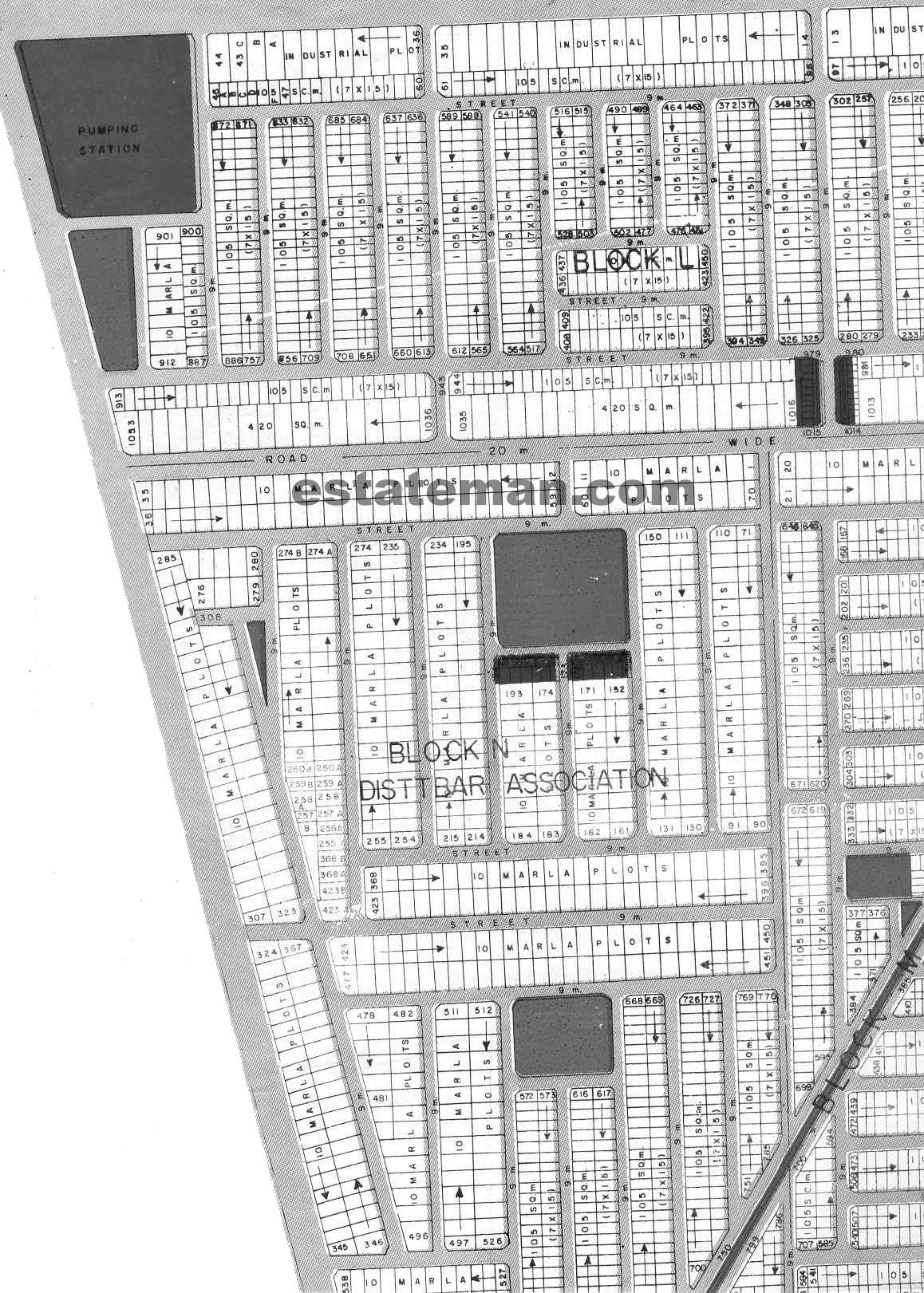 Sabzazar Phase 1 & 2. (Map Area 1) Click on Map Navigation Buttons as required.