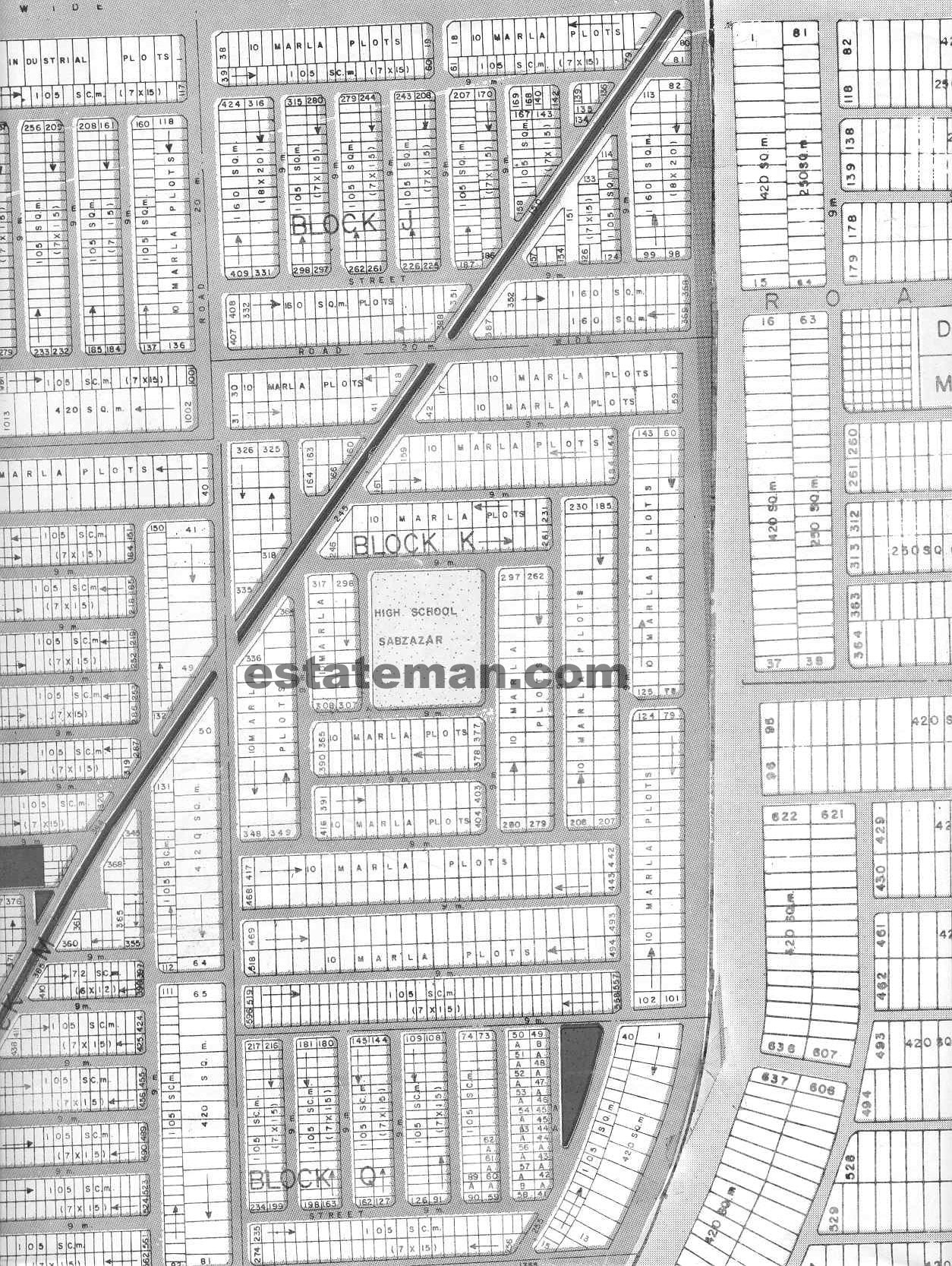 Sabzazar Phase 1 & 2. (Map Area 2) Click on Map Navigation Buttons as required.