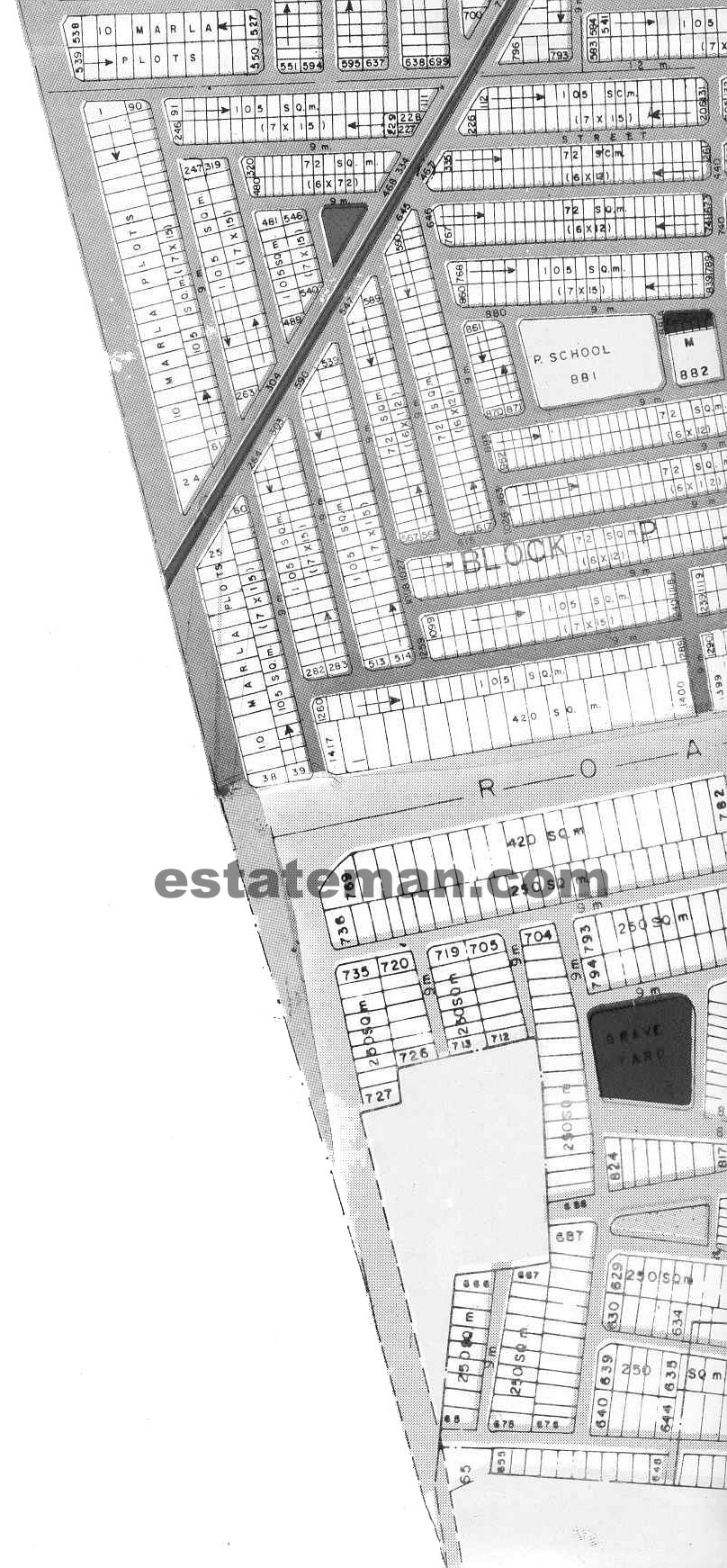 Sabzazar Phase 1 & 2. (Map Area 6) Click on Map Navigation Buttons as required.