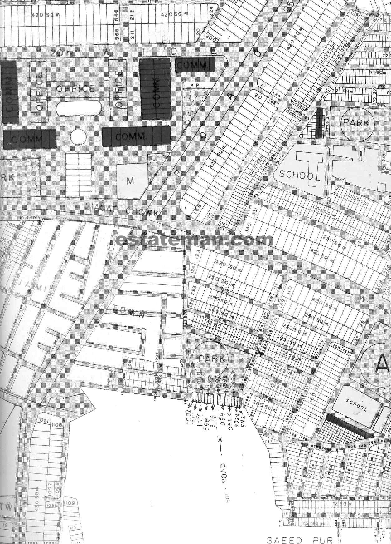 Sabzazar Phase 1 & 2. (Map Area 8) Click on Map Navigation Buttons as required.