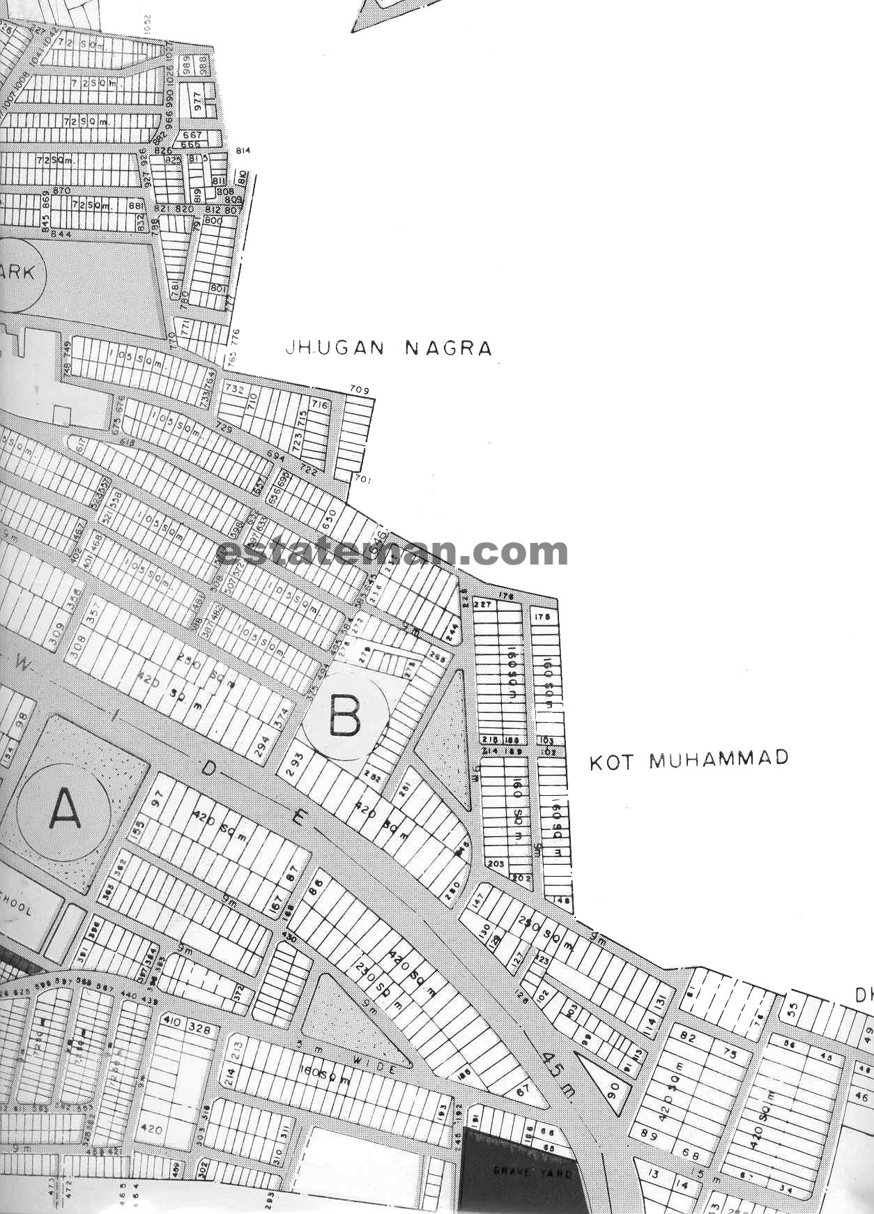 Sabzazar Phase 1 & 2. (Map Area 9) Click on Map Navigation Buttons as required.