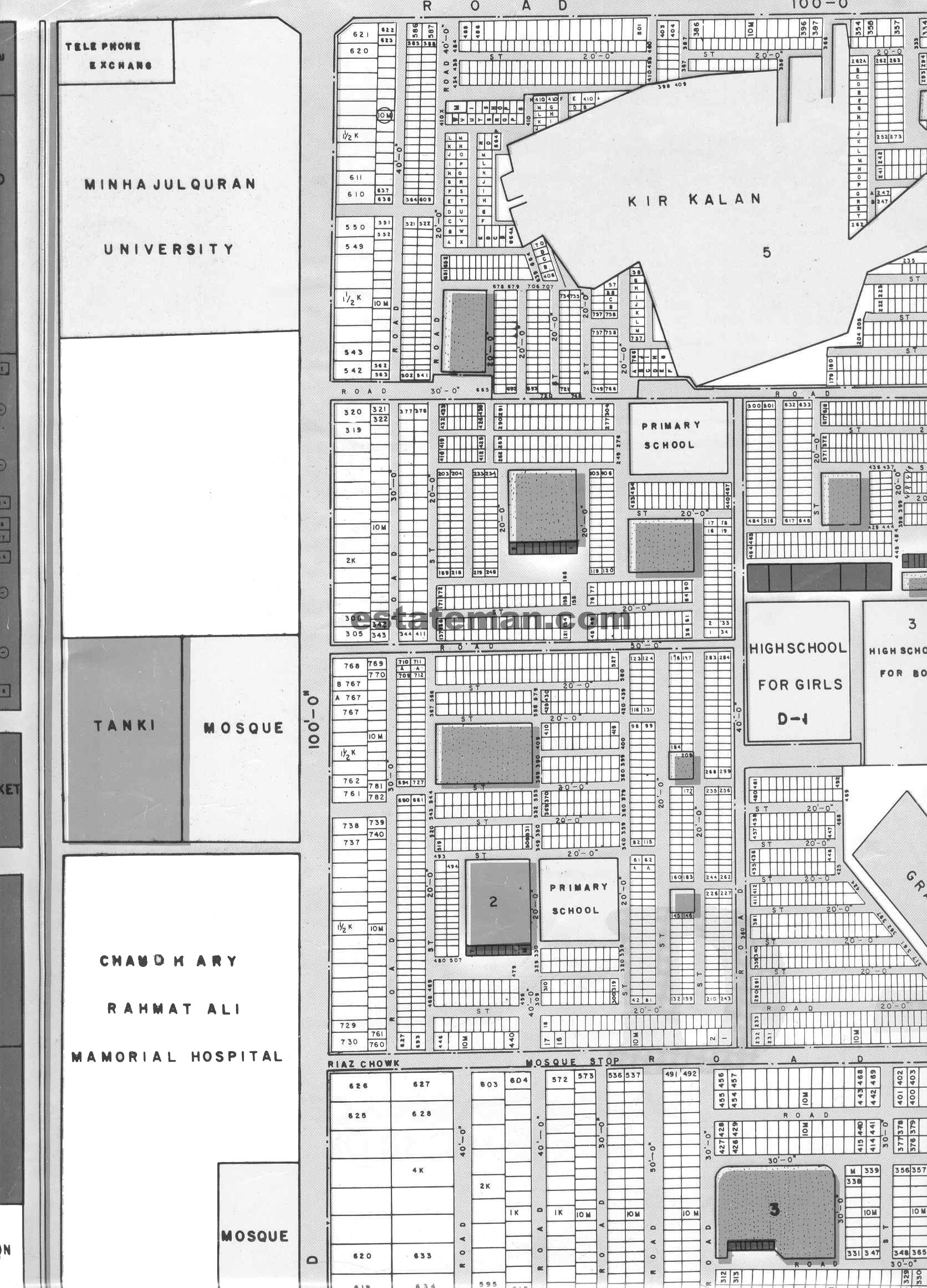 Township (Map Area 3) Lahore. Click on Map Navigation Buttons as required.  