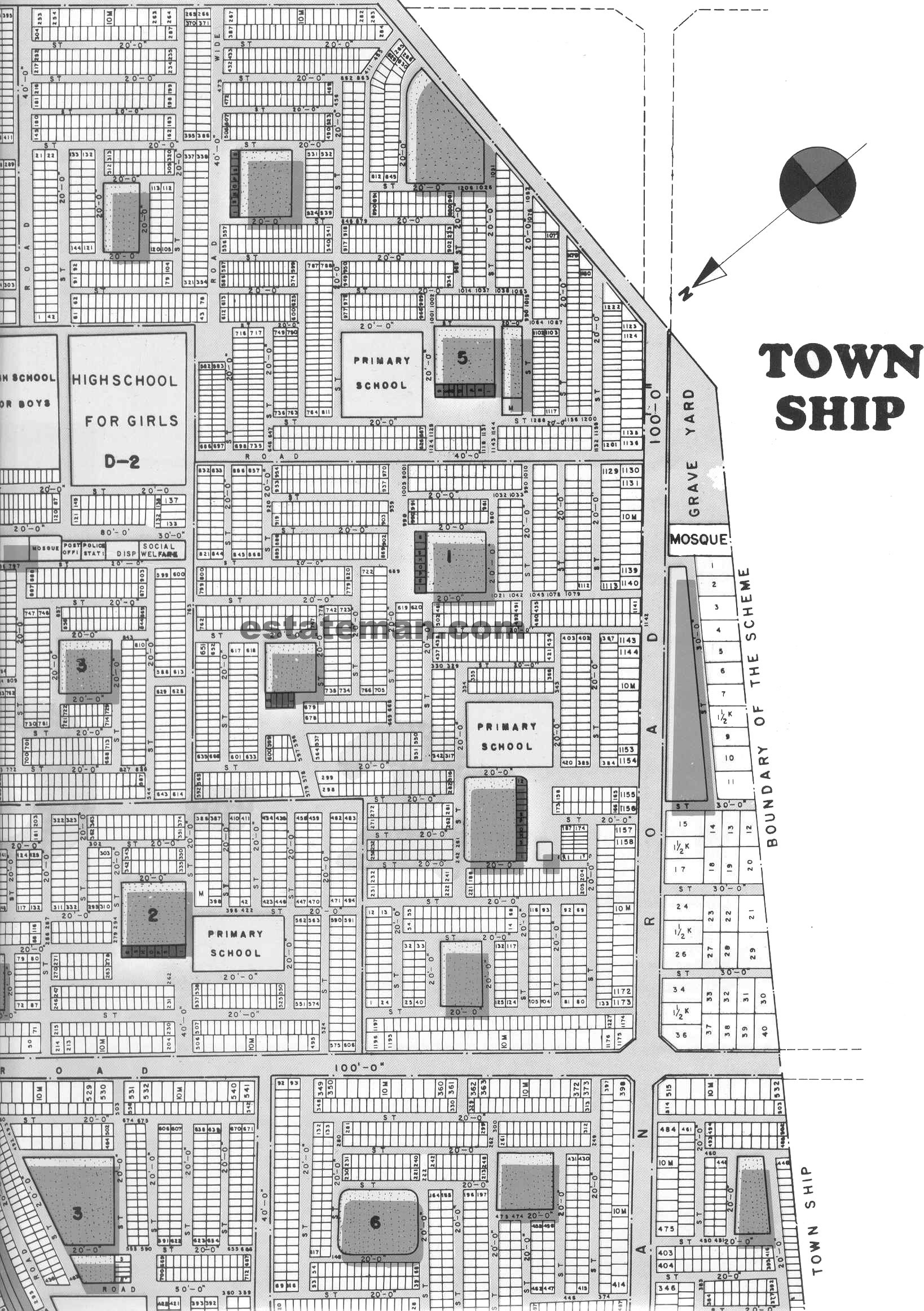 Township (Map Area 5) Lahore. Click on Map Navigation Buttons as required.  