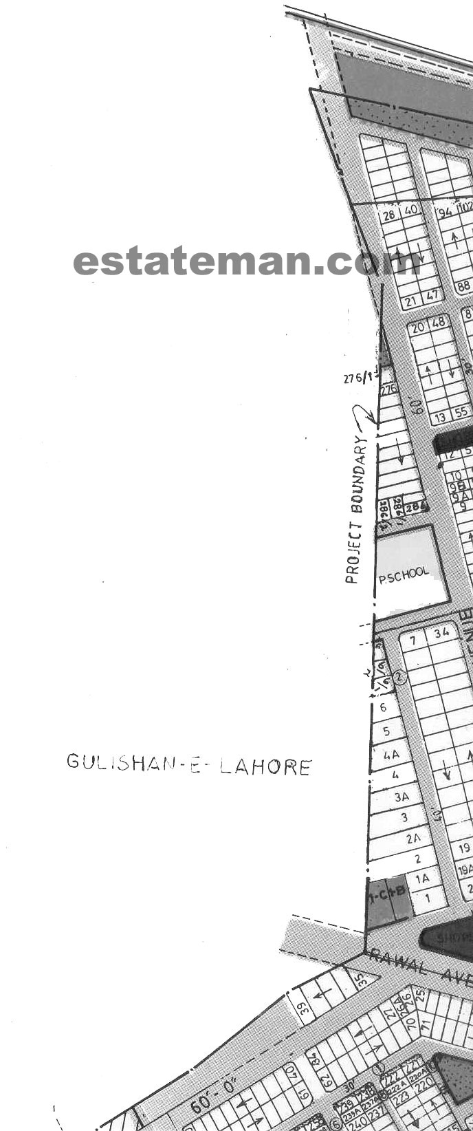 WAPDA Employee's Housing Society (Map Area 1) Lahore. Click on Map Navigation Buttons as required.