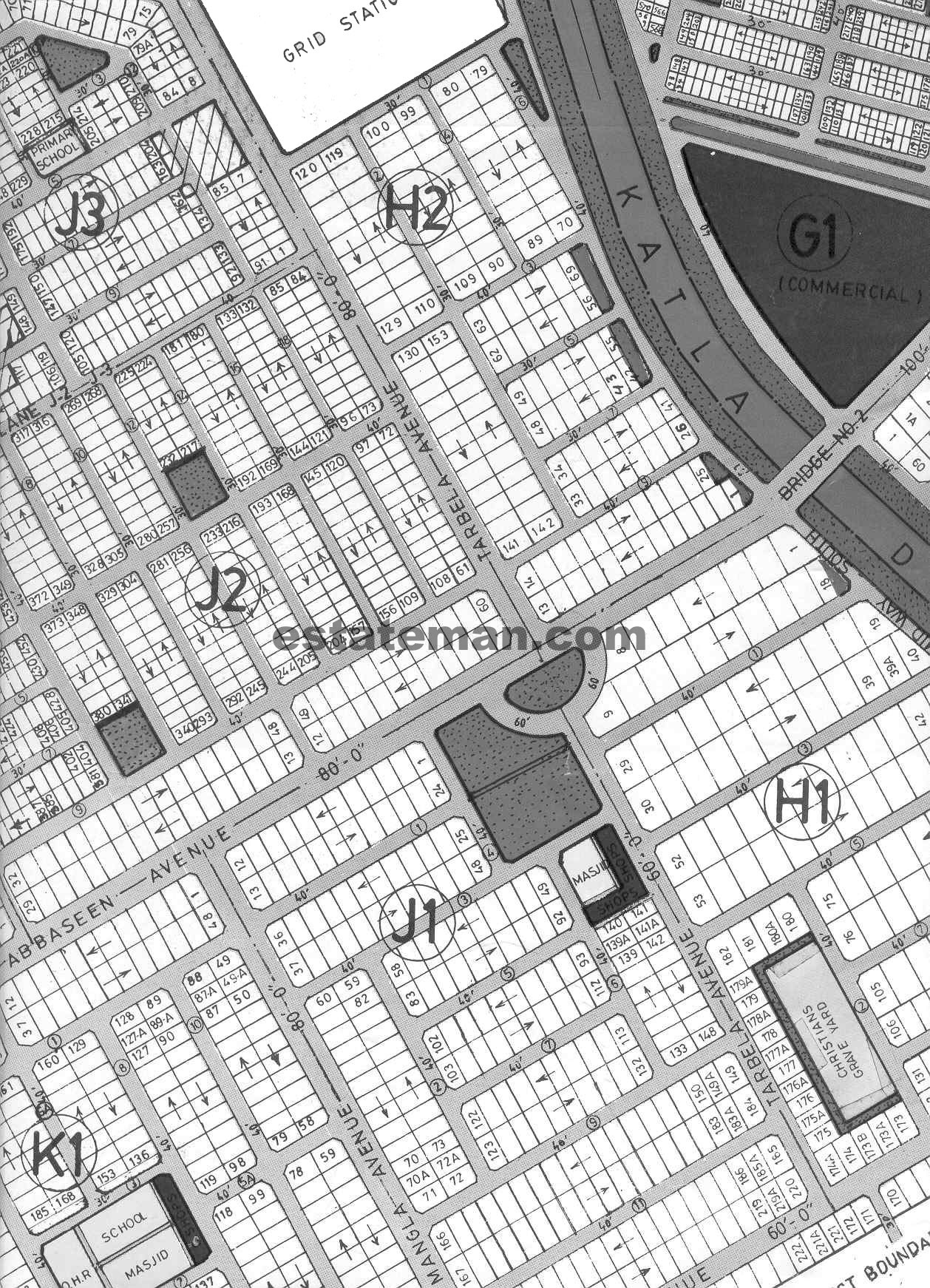 WAPDA Employee's Housing Society (Map Area 7) Lahore. Click on Map Navigation Buttons as required.